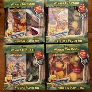 Vintage Winnie The Pooh VHS & plush